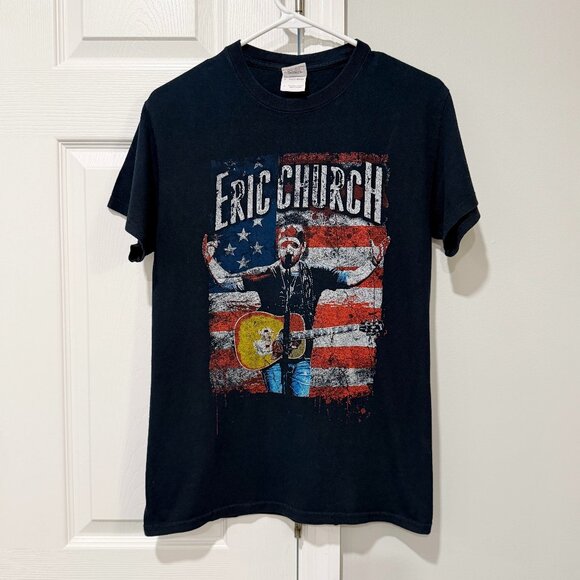 2012 Eric Church Black Concert Tee Shirt Blood, Sweat, & Beers Tour Size Small - Picture 1 of 3